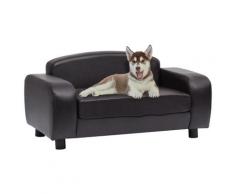 vidaXL Hundesofa Braun 80x50x40 cm Kunstleder