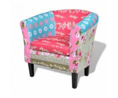 vidaXL Sessel mit Patchwork-Design Stoff