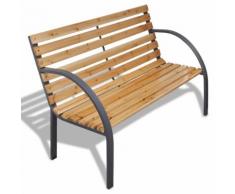 vidaXL Gartenbank 120 cm Holz und Eisen