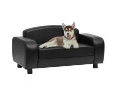 vidaXL Hundesofa Schwarz 80x50x40 cm Kunstleder