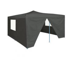 vidaXL Faltpavillon mit 4 Seitenwänden 5x5 m Anthrazit
