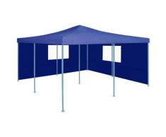 vidaXL Faltpavillon mit 2 Seitenwänden 5x5 m Blau