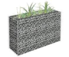 vidaXL Gabionen-Hochbeet Verzinkter Stahl 90×30×60 cm