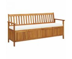 vidaXL Sitzbank mit Stauraum und Sitzpolster 170 cm Massivholz Akazie