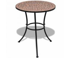 vidaXL Bistrotisch Terracotta-Rot 60 cm Mosaik