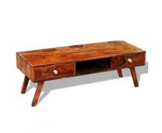 vidaXL Massivholz TV-Schrank Sideboard 2 Schubladen Vintage 40 cm