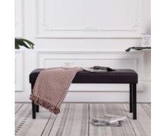 vidaXL Sitzbank 106 cm Braun Kunstleder