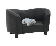 vidaXL Hundesofa Schwarz 67x41x39 cm Kunstleder