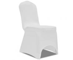 vidaXL 50 x Stuhlhusse Stretchhusse weiß