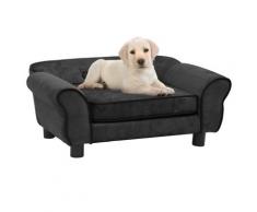 vidaXL Hundesofa Dunkelgrau 72x45x30 cm Plüsch