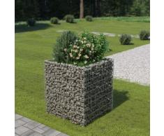 vidaXL Gabionen-Hochbeet Verzinkter Stahl 90×90×100 cm