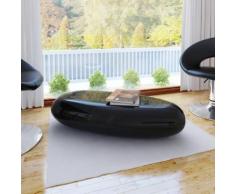 vidaXL Couchtisch Fiberglas Hochglanz Schwarz