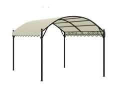 vidaXL Pavillon Stoff Cremefarben