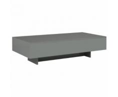 vidaXL Couchtisch Hochglanz-Grau 115×55×31 cm MDF