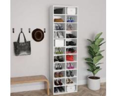 vidaXL Schuhschrank Weiß 54 x 34 x 183 cm Spanplatte