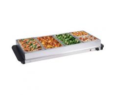 vidaXL Buffetwärmer Edelstahl 400W 3x2,5 L + 2x1 L
