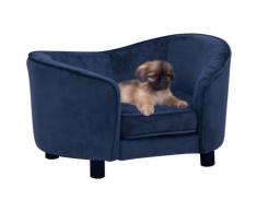vidaXL Hundesofa Blau 69x49x40 cm Plüsch