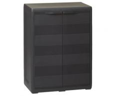 vidaXL Gartenschrank mit 1 Regal Schwarz