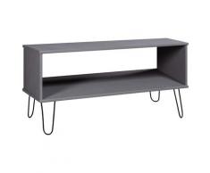 vidaXL Couchtisch New York Range Grau Massivholz Kiefer
