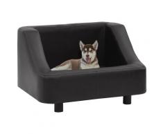 vidaXL Hundesofa Schwarz 67x52x40 cm Kunstleder