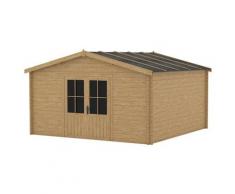 vidaXL Blockhaus 28 mm 400x400 cm Holz