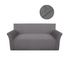 vidaXL Sofahusse Sofabezug Stretchhusse Baumwoll-Jersey Grau