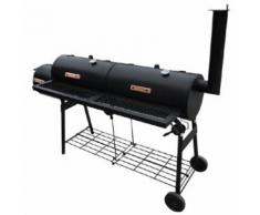 vidaXL Barbecue-Smoker Grill Nevada XL Schwarz