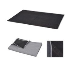 vidaXL Picknickdecke Grau und Schwarz 150x200 cm