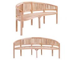 vidaXL Bananenbank 200 cm Massivholz Teak