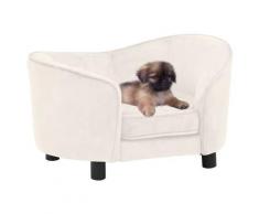 vidaXL Hundesofa Creme 69x49x40 cm Plüsch