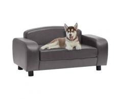 vidaXL Hundesofa Grau 80x50x40 cm Kunstleder