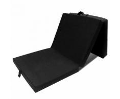 vidaXL 3-teilige Klappmatratze 190×70×9 cm Schwarz