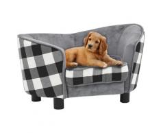 vidaXL Hundesofa Grau 68x38x38 cm Plüsch
