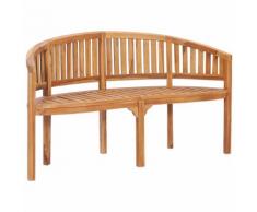 vidaXL Bananenbank 151 cm Massivholz Teak