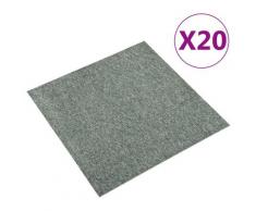 vidaXL Teppichfliesen 20 Stk. 5 m² 50x50 cm Grün