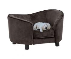 vidaXL Hundesofa Braun 69x49x40 cm Plüsch