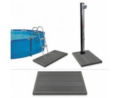 vidaXL Bodenelement für Solardusche Poolleiter WPC