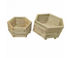 vidaXL 2-tlg. Garten-Hochbeet-Set Kiefernholz Imprägniert