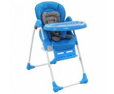 vidaXL Baby-Hochstuhl Blau und Grau