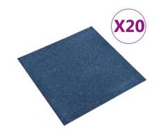 vidaXL Teppichfliesen 20 Stk. 5 m² 50x50 cm Dunkelblau