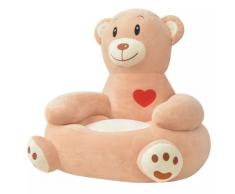 vidaXL Plüsch-Kindersessel Bär Braun