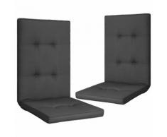 vidaXL Gartenstuhl Auflage 2 Stk. Anthrazit 120 x 50 x 5 cm