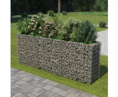 vidaXL Gabionen-Hochbeet Verzinkter Stahl 270×50×100 cm