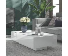 vidaXL Couchtisch Hochglanz-Weiß 115x60x31 cm Spanplatte