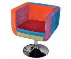 vidaXL Würfel-Sessel mit Patchwork-Design Stoff