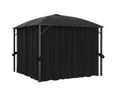 vidaXL Pavillon mit Vorhängen 300 x 300 x 265 cm Anthrazit