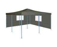 vidaXL Faltpavillon mit 2 Seitenwänden 5x5 m Anthrazit