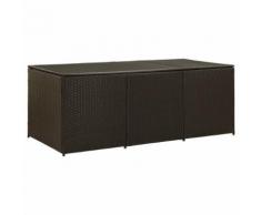 vidaXL Gartenbox Poly Rattan 180×90×75 cm Braun