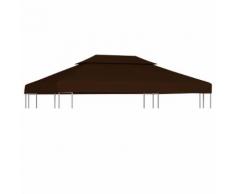 vidaXL 2-Stufiges Pavillondach 310 g / m² 4x3 m Braun
