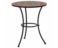vidaXL Mosaik-Bistrotisch Orange / Grau 60 cm Keramik